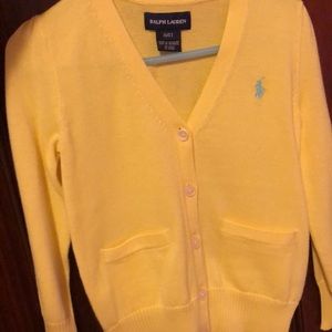 Toddler girls polo cardigan